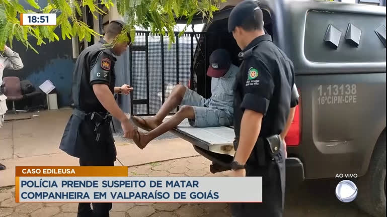Vídeo: Polícia prende suspeito de matar companheira em Valparaíso de Goiás