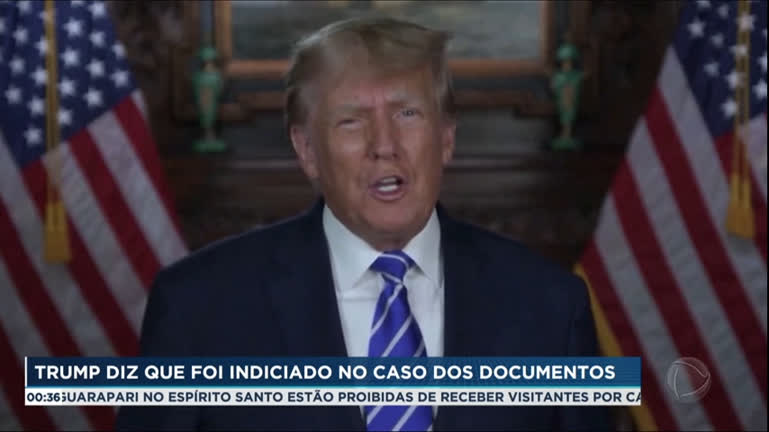 Vídeo: Donald Trump diz que foi indiciado no caso dos documentos secretos, mas afirma ser inocente