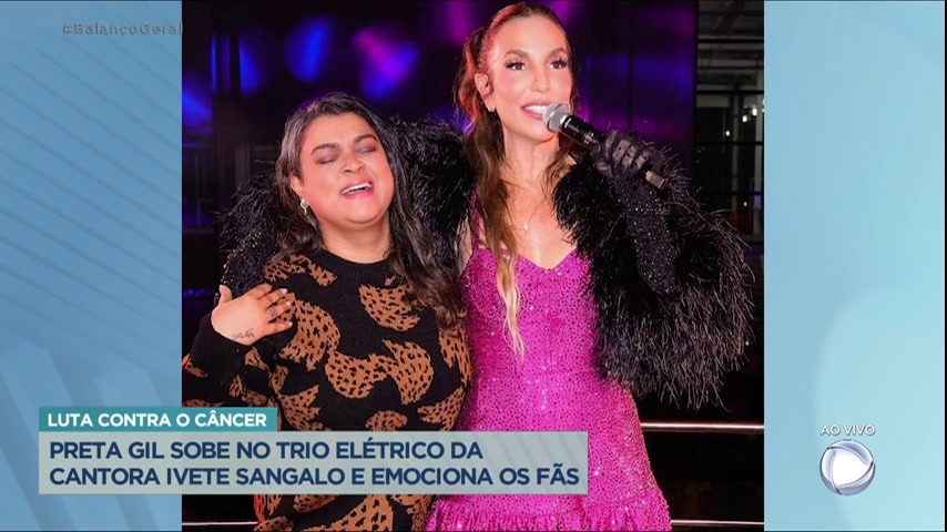 Vídeo: Preta Gil canta em trio elétrico de Ivete e emociona fãs