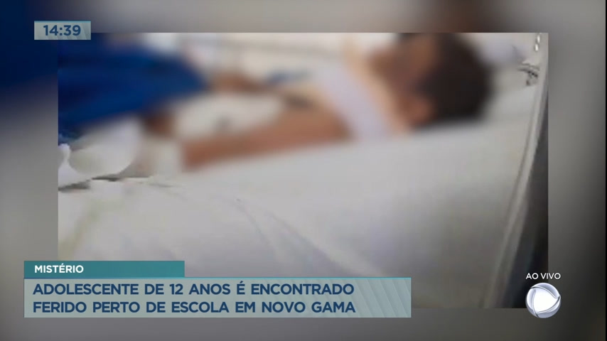 Vídeo: Adolescente é encontrado ferido perto de escola em Nova Gama