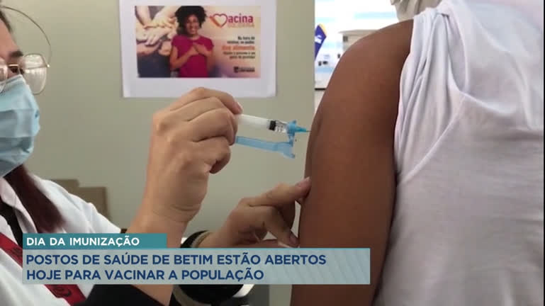 Vídeo: Postos de saúde de Betim (MG) estão abertos para vacinação no Dia Nacional da Imunização