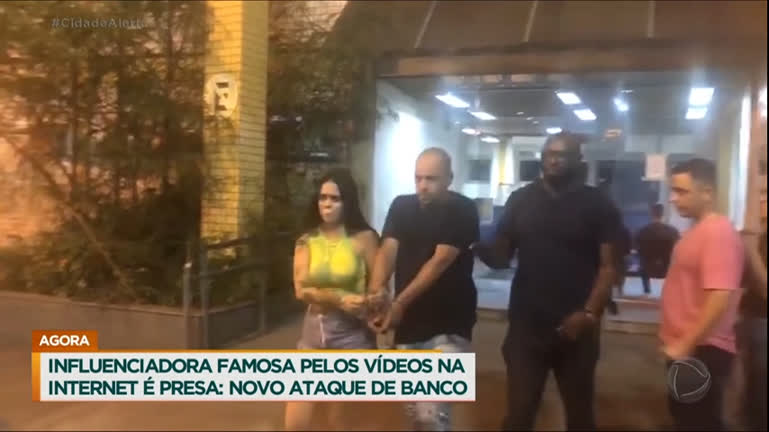 Vídeo: Influenciadora e namorado são presos pelo crime de 'entradinha' de banco no Rio