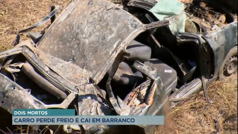 Vídeo: Duas pessoas morrem após cair em barranco na Grande BH