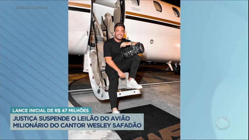 Vídeo: Justiça suspende leilão do avião de Wesley Safadão