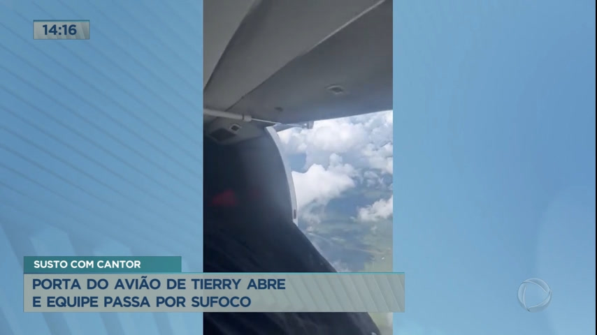 Vídeo: Porta de avião de Tierry abre e equipe passa por sufoco