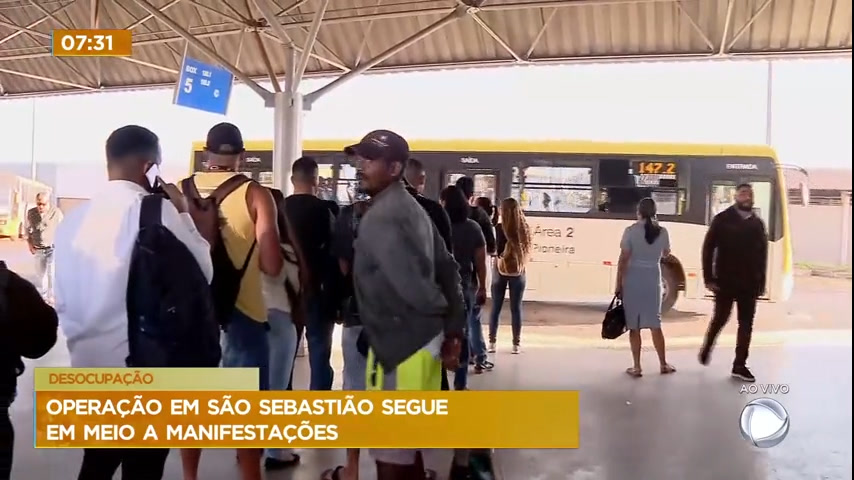Vídeo: Operação de desocupação continua em São Sebastião (DF) mesmo com manifestações