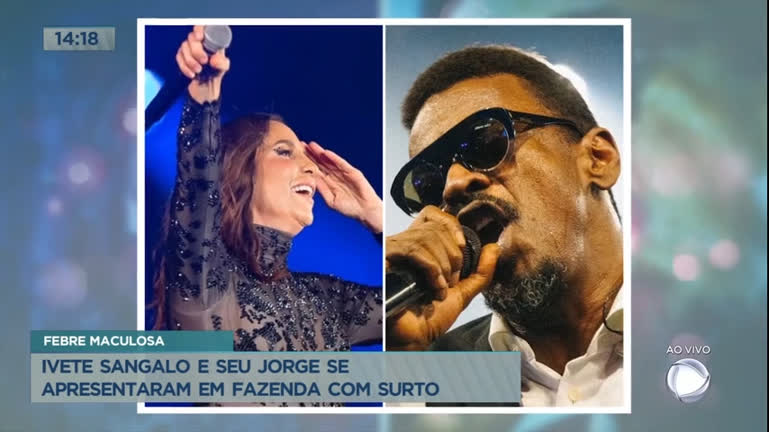 Vídeo: Ivete Sangalo e Seu Jorge fazem show em local com surto de febre maculosa