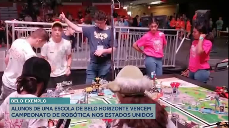 Vídeo: Alunos de uma escola em BH vencem campeonato de robótica nos Estados Unidos
