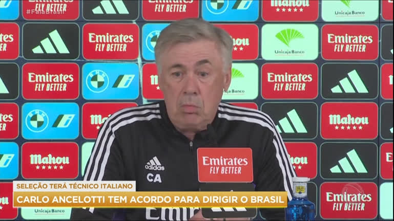 Vídeo: Técnico Carlo Ancelotti tem acordo para dirigir seleção brasileira a partir de 2024