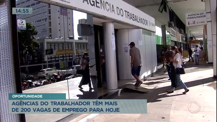 Vídeo: Agência do trabalhador ofertam mais de 200 vagas de emprego