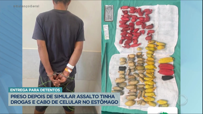 Vídeo: Homem é preso de propósito para entrar com droga no estômago dentro de presídio