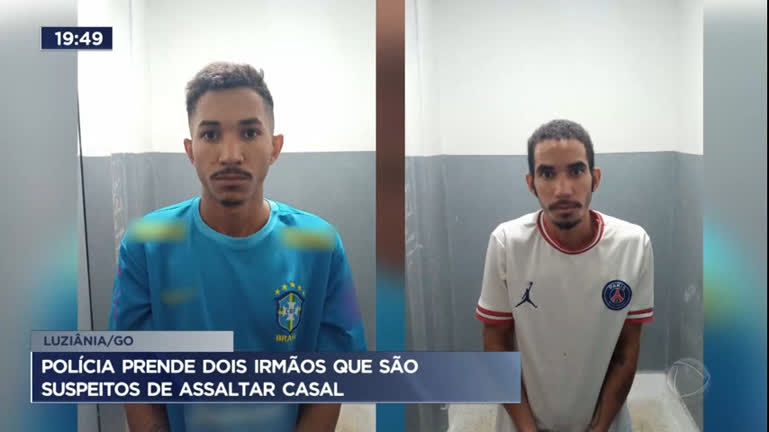 Vídeo: Polícia prende dois irmãos que são suspeitos de assaltar casal
