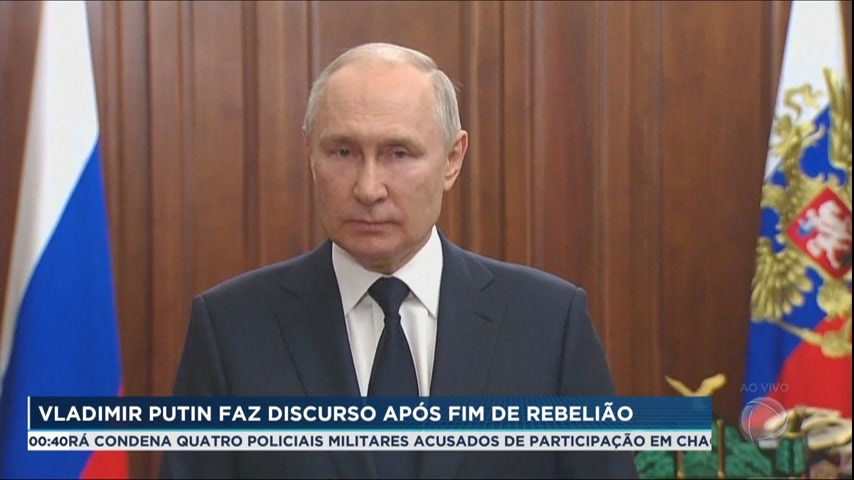 Vídeo: Após fim de rebelião, Putin diz que grupo Wagner seria destruído de qualquer maneira