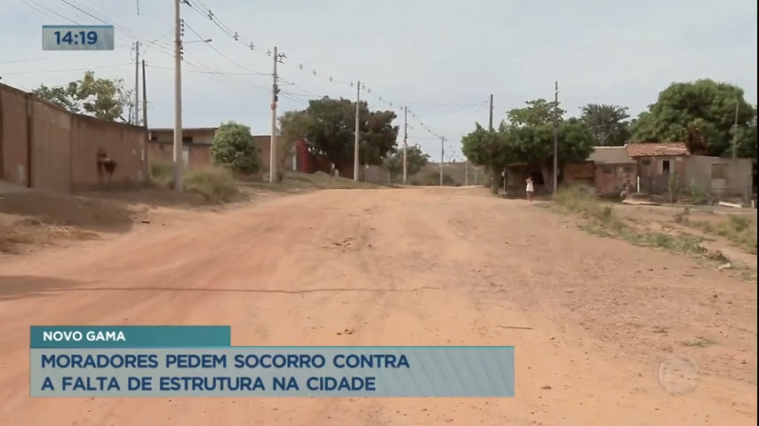 Vídeo: Moradores pedem socorro contra falta de estrutura no Novo Gama