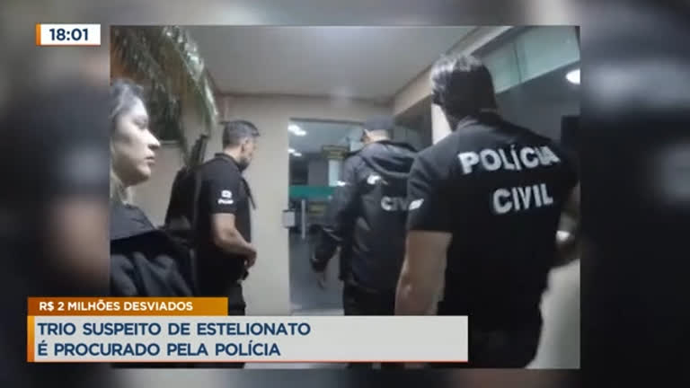 Vídeo: Trio suspeito de estelionato é procurado pela polícia