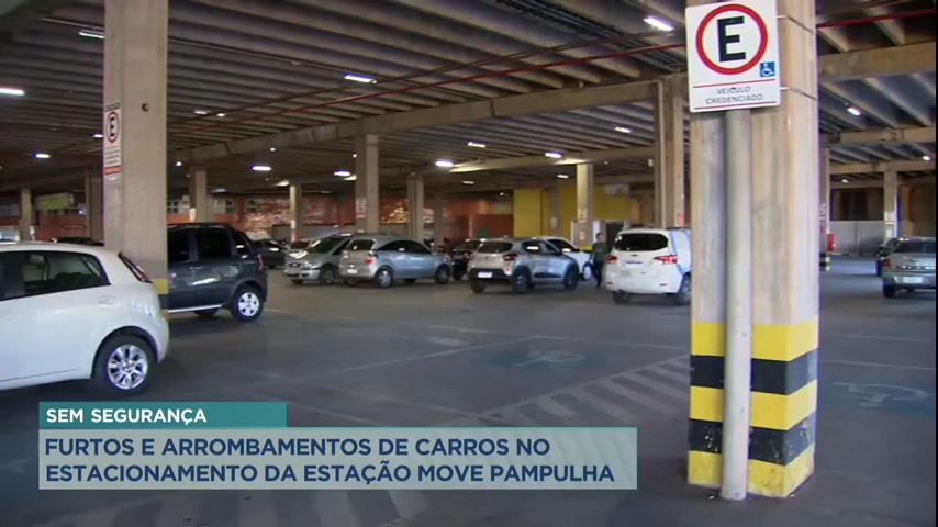 Vídeo: Furtos e arrombamentos no estacionamento da estação do Move Pampulha preocupam motoristas