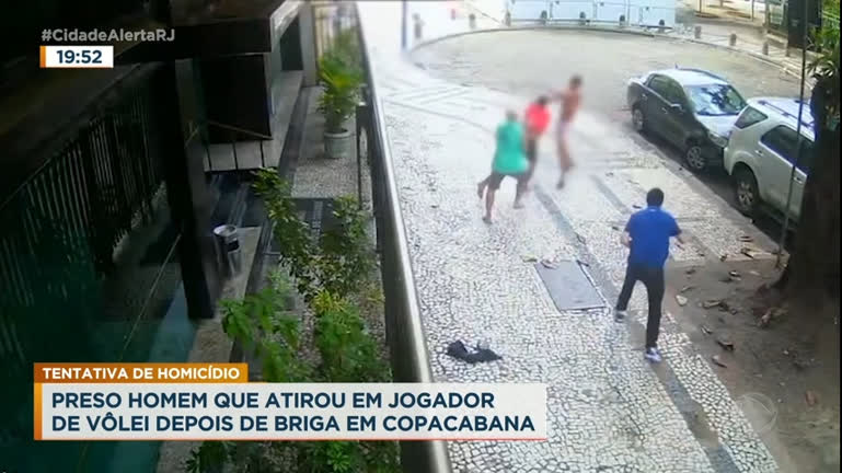 Vídeo: Suspeito de tentar matar jogador de vôlei é preso em Copacabana, zona sul do Rio
