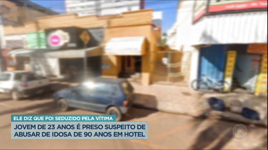 Vídeo: Jovem é preso suspeito de estuprar idosa em quarto de hotel