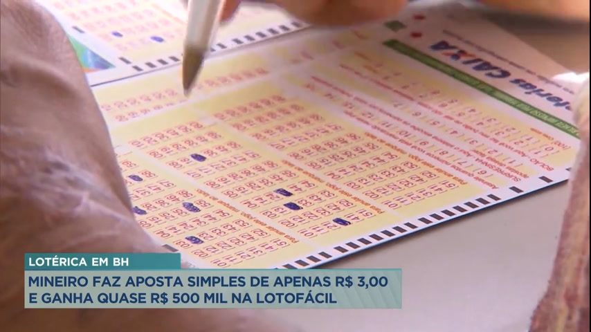 Vídeo: Mineiro faz aposta de apenas R$ 3,00 e ganha quase R$ 500 mil na lotofácil