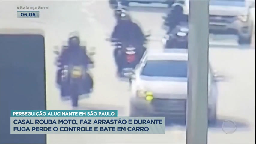 Vídeo: Casal rouba motociclista e faz arrastão pelo centro de São Paulo
