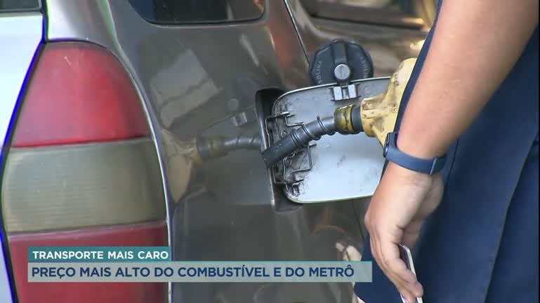 Vídeo: Aumento do litro do combustível e da tarifa do metrô são registrados em BH