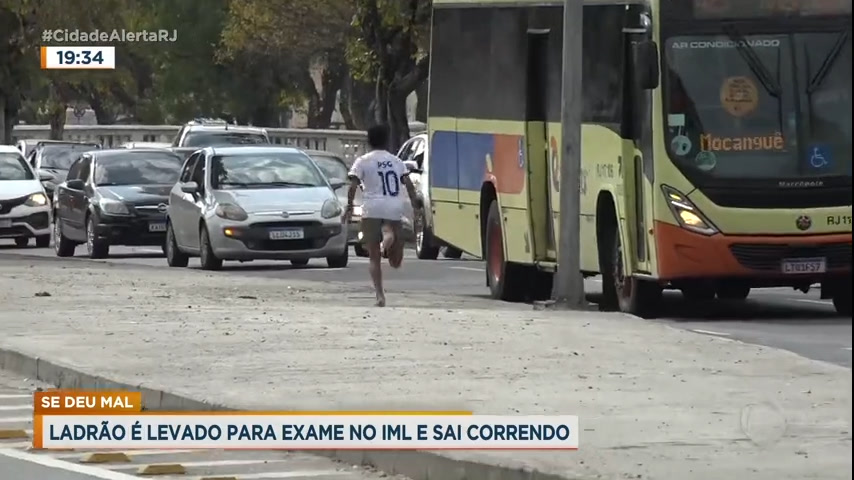 Vídeo: Vídeo flagra captura de suspeito após tentativa de fuga no Rio