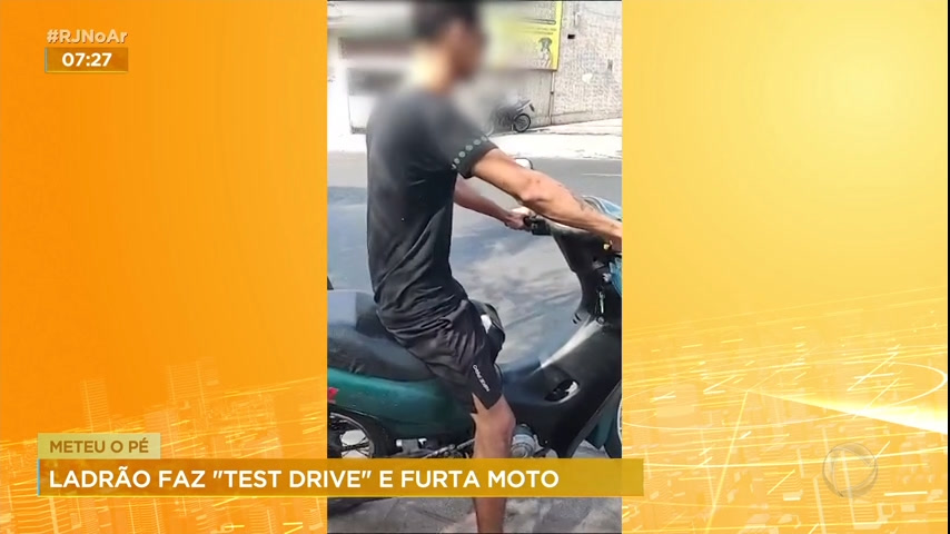 Vídeo: Homem se passa por comprador e leva motocicleta durante "test drive", no RJ