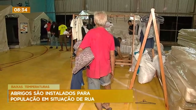 Vídeo: Abrigos provisórios são instalados pelo GDF para acolher pessoas em situação de rua