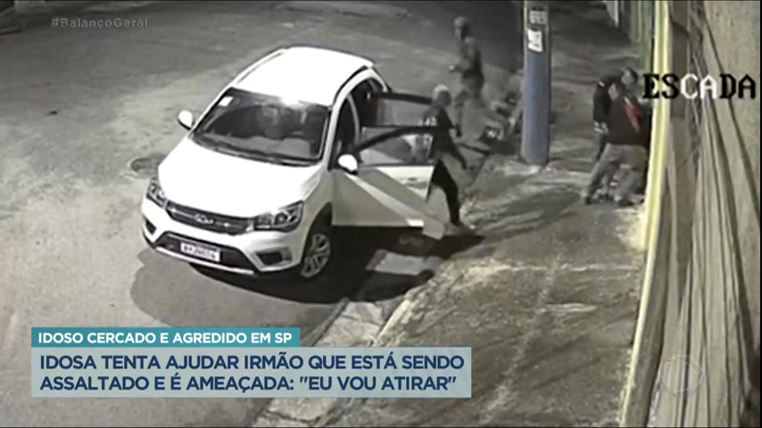 Vídeo: Idoso é agredido durante assalto na Grande São Paulo