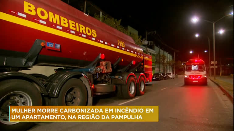 Vídeo: Mulher morre carbonizada após incêndio em apartamento de Belo Horizonte