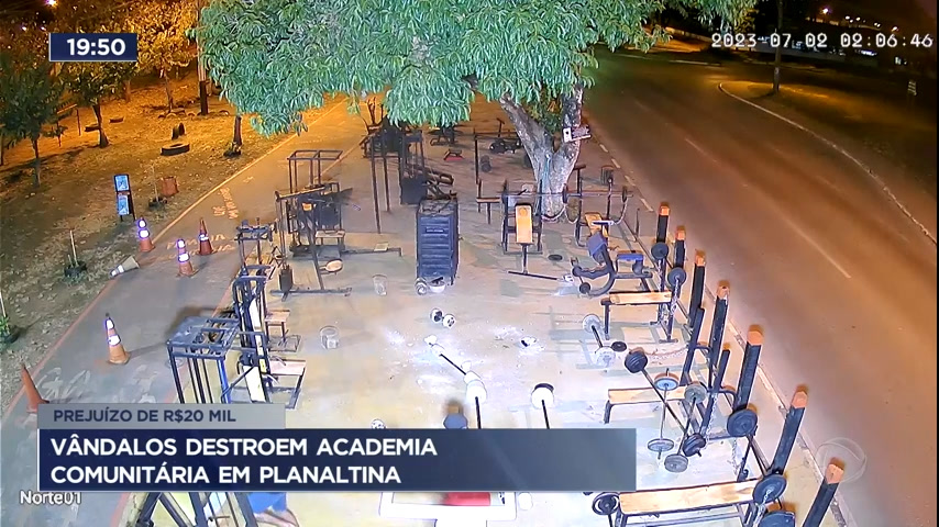 Vídeo: Vândalos destroem academia comunitária em Planaltina