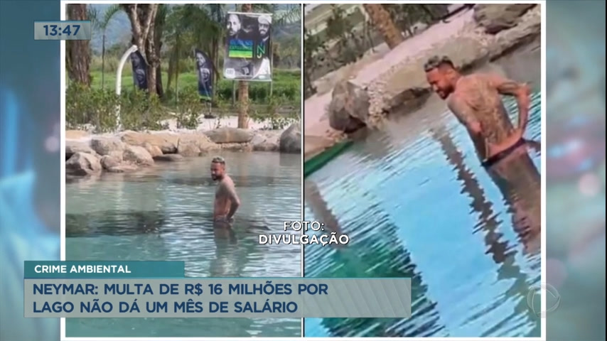 Vídeo: Multa de R$ 16 milhões por lago não dá um mês de salário de Neymar
