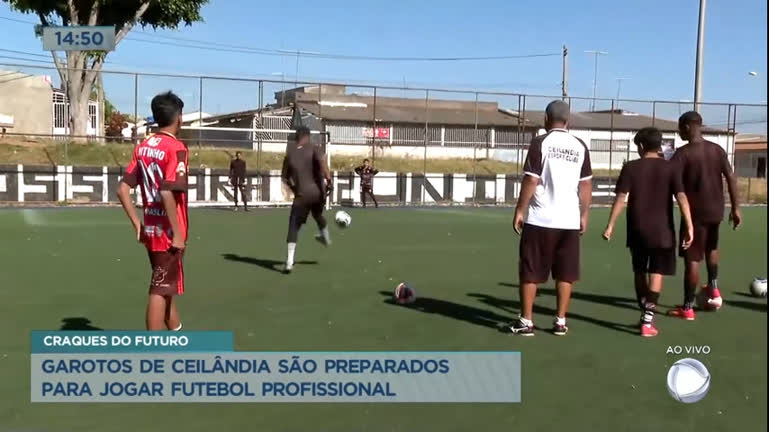 Vídeo: Jovens de Ceilândia são preparados para jogar futebol profissional