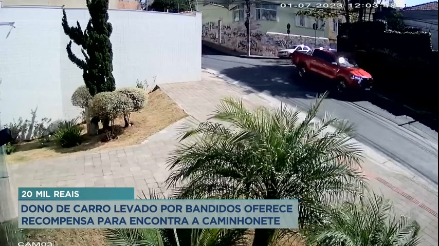 Vídeo: Dono de carro furtado oferece R$ 20 mil de recompensa para quem encontrar o veículo