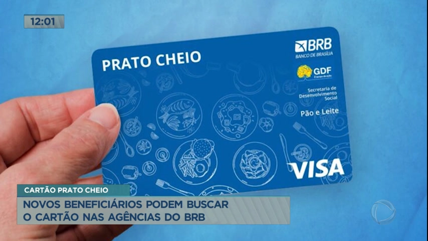 Vídeo: Beneficiários podem buscar cartão Prato Cheio nas agências do BRB