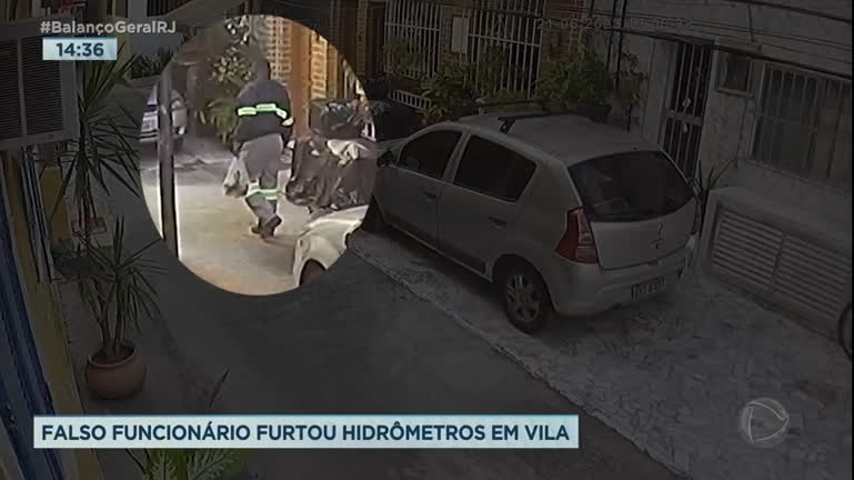 Vídeo: Homem usa uniforme de empresa para roubar hidrômetros de vila na zona norte do Rio