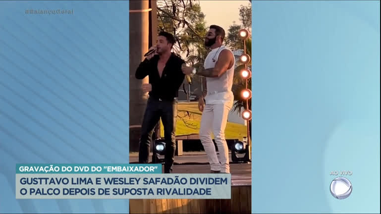Vídeo: Gusttavo Lima e Wesley Safadão dividem palco após suposta rivalidade