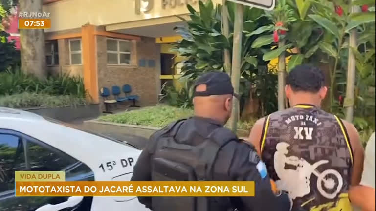 Vídeo: Mototaxista é preso por suspeita de praticar assaltos na zona sul do Rio