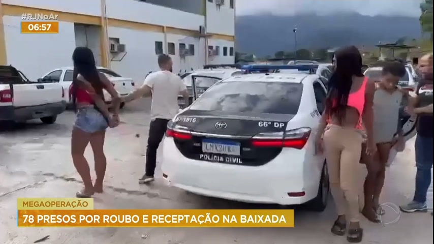 Vídeo: Polícia prende 78 pessoas por roubo e receptação na Baixada Fluminense
