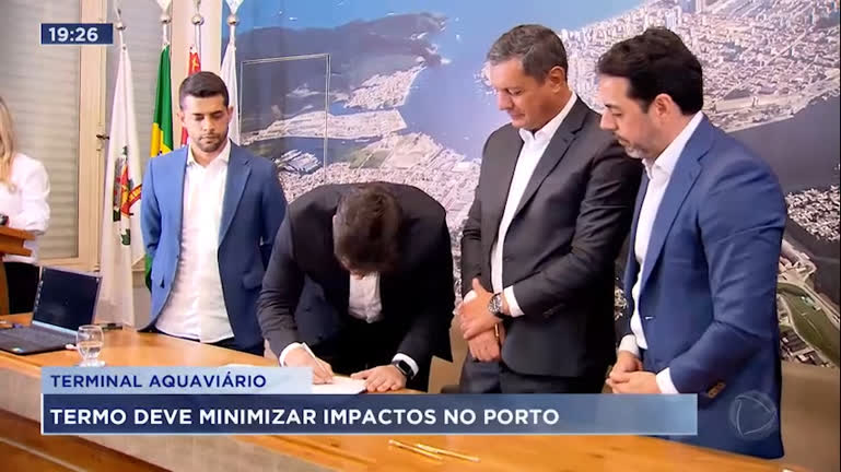 Vídeo: Termo que compensa impactos do novo terminal aquaviário é assinado
