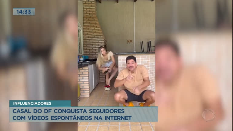 Vídeo: Casal do DF conquista seguidores com vídeos espontâneos na internet