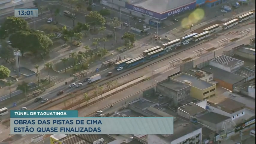 Vídeo: Obras de pistas do túnel de Taguatinga chegam na fase final