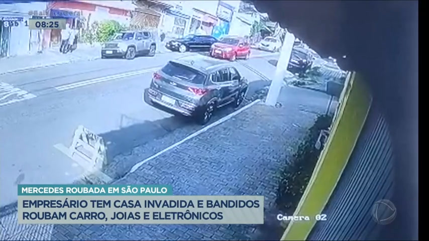 Vídeo: Empresário de SP tem casa invadida e carro sem seguro roubado