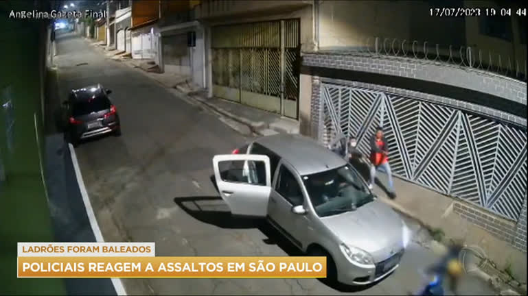 Vídeo: Policial reage a assalto na capital paulista