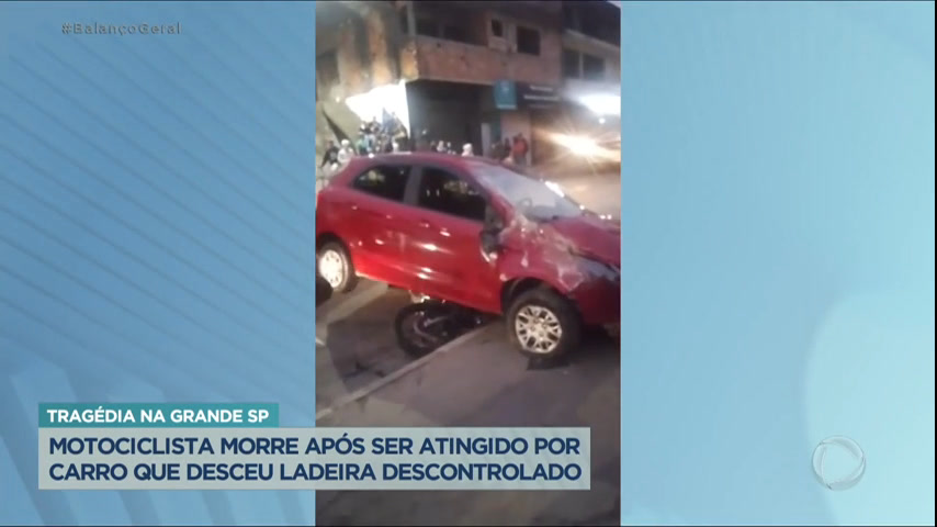 Vídeo: Carro desce ladeira desgovernado e mata uma pessoa