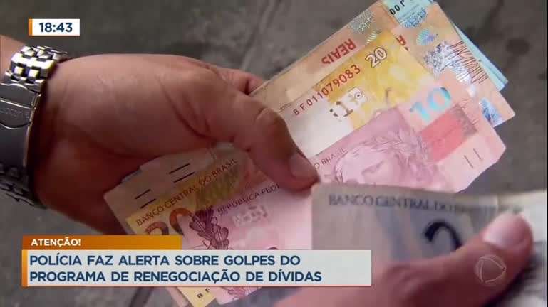 Vídeo: Polícia faz alerta sobre golpes do programa de renegociação de dívidas