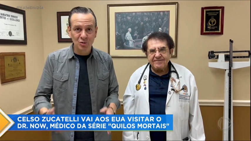 Confira os registros da visita de Celso Zucatelli ao consultório do Dr. Now  - Fotos - R7 Quilos Mortais