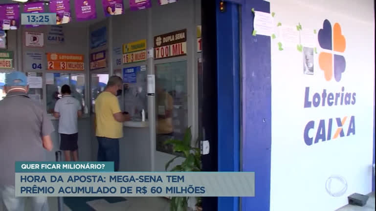 Vídeo: Mega-Sena tem prêmio acumulado de R$ 60 milhões