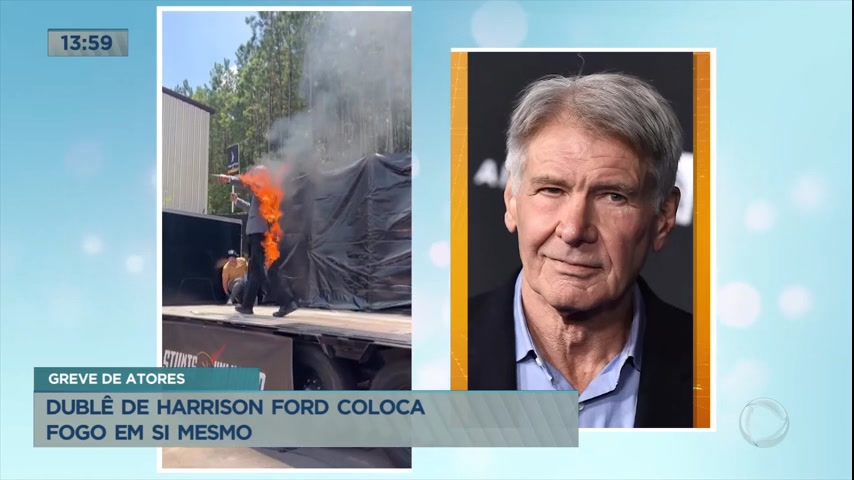 Vídeo: Dublê do ator Harrison Ford coloca fogo em si mesmo