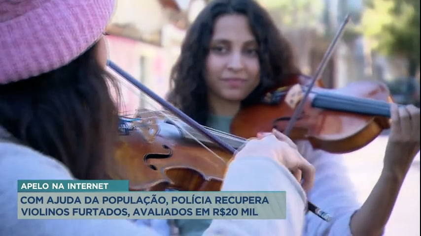 Vídeo: Polícia recupera violinos furtados em BH com ajuda da população